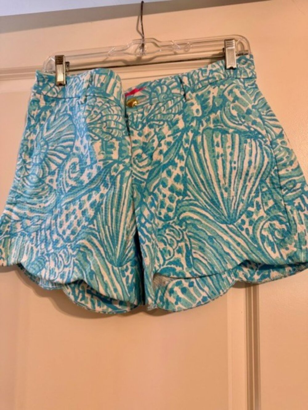 Lilly Pulitzer Palmita Stretch Shorts - Succulent Blue Sea Cups